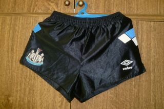 Rare Newcastle United Umbro Football Shorts Home 1990/1991/1992/1993 Men Size 32