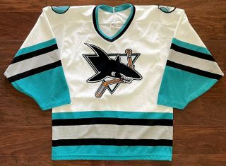 San Jose Sharks 1991 - 1998 Vintage Ccm Hockey Jersey Mens Adult Small Vtg Nhl 90s