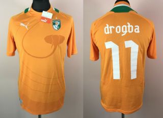 Drogba 11 Ivory Coast 2012/2013 Puma Home Football Shirt Men 
