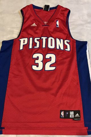 Richard Hamilton 32 Detroit Pistons Nba Jersey {medium} Adidas Red Length,  2
