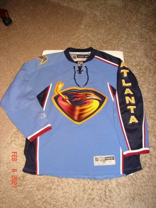 Reebok Atlanta Thrashers In Blue Ccm Hockey Jersey Size Medium Blank Back