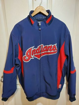 Cleveland Indians Majestic Thermabase Dugout Jacket Xxl W/ Chief Wahoo Logo
