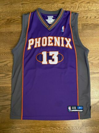 Phoenix Suns Steve Nash Authentic Signed Jersey Sz 48 Reebok