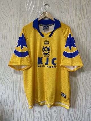 Portsmouth 1997 1998 Away Football Shirt Soccer Jersey Admiral Yellow