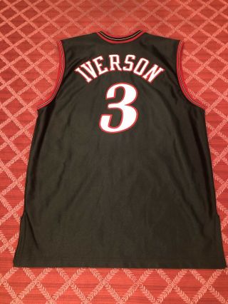 Authentic Allen Iverson Philadelphia 76ers 3 Jersey Men’s Size Large