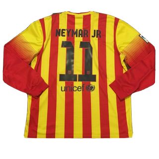 2013/14 Barcelona Away Jersey 11 Neymar Jr Xl Long Sleeve Blaugrana