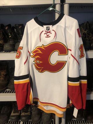 Calgary Flames Game Issued Hockey Jersey Size 58 15 Jackman
