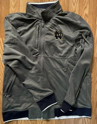 Notre Dame Football Team Issued Full Zip Jacket 2xl