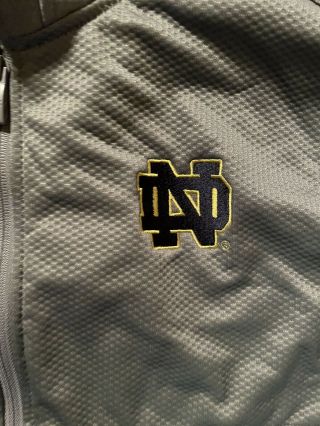 Notre Dame Football Team Issued Full Zip Jacket 2xl 2