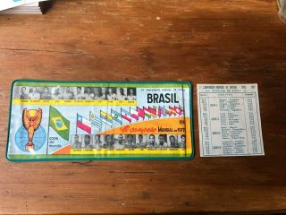 Chile 1962 Fifa World Cup Brazil Souvenir Wallet With Fixture Pele Garrincha Did