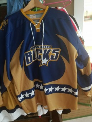Euc Laredo Bucks Minor League Hockey Jersey Size Xl Adult Great Colors