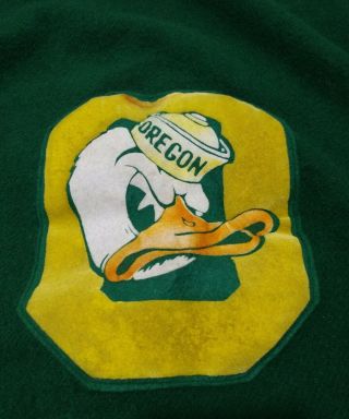 University of Oregon Pendleton Wool Blanket Ducks Football Green 54 