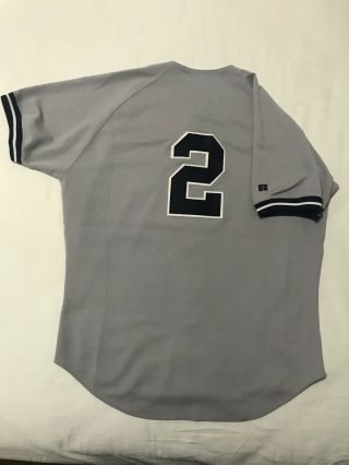 Authentic Derek Jeter York Yankees 2 Russell Athletic Jersey Size 48