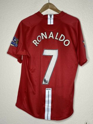Manchester United 2007 2008 Ronaldo Football Shirt Soccer Jersey Nike L Men