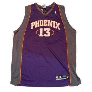 Nba Reebok Authentic Steve Nash Phoenix Suns Basketball Jersey Mens Size 56 3xl