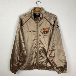 Barcelona Football Training Jacket Men’s Soccer Jersey Gold Nike Size L