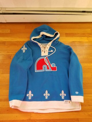 Quebec Nordiques Nhl Hockey Hood Jacket Size Xxl
