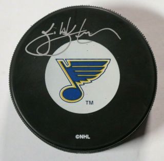 St.  Louis Blues Scott Stevens Signed Autographed Puck Auto Nhl Hockey
