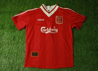 Liverpool England 1995 1996 Football Shirt Jersey Home Adidas Size Xl