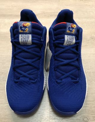 Adidas Kansas Jayhawks Pro Bounce Low 2018 Blue Shoes Mens Size 10.  5