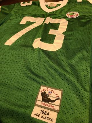 York Jets Joe Klecko Sand Knit/stitched Mitchell And Ness Jersey Size 52