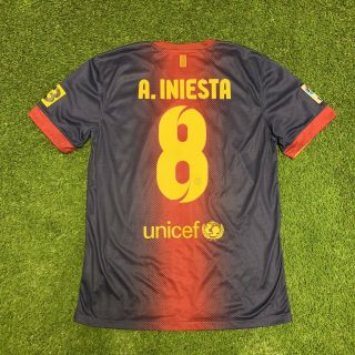 2012 2013 Fc Barcelona Andres Iniesta Jersey Shirt Kit M Medium Nike Home 8