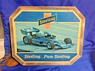 Indianapolis Indy 500 Embosograph 1980 Sterling Beer Lighted Larry Dickson Sign