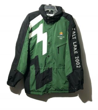 Marker Men’s 2002 Salt Lake City Utah Winter Olympics Jacket Ski Coat Green Sz S