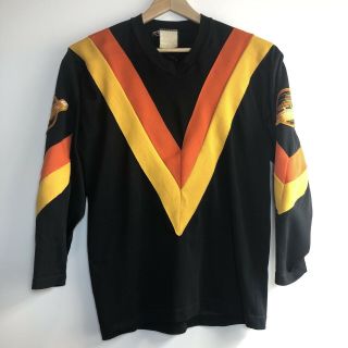 Vintage Vancouver Canucks Retro Flying V Skate Nhl Hockey Jersey Sz M Authentic