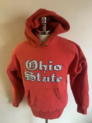 Vtg Ohio State Buckeyes Champion Reverse Weave Hoodie Sweatshirt Lrg Usa
