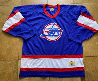 Vintage Winnipeg Jets Stall & Dean Heritage Hockey Stitched Jersey Mens Xl