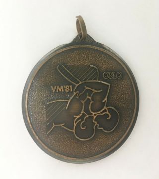 Wrestling (bryting) World Championship Oslo 1981 Norway Participant Medal