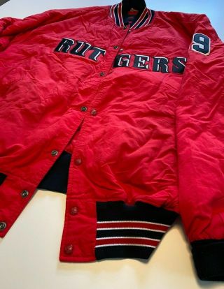 Rutgers Scarlet Knights VINTAGE Player Worn Issued Jacket XXL 2XL 49 2