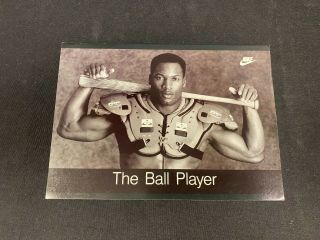 1980s/90s Rare Vintage Nike Mini Promo Poster Bo Jackson The Ball Player 5x7 "