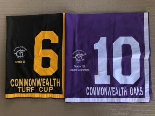 Race Worn Saddle Cloth Package Commonwealth Turf Cup & Commonwealth Oaks Laurel