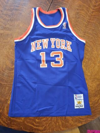 Vintage 1980s Mark Jackson Sand Knit Macgregor,  Ny Knicks Jersey.  Sm.  Rare