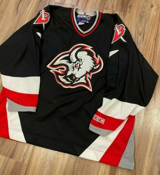 Vintage Buffalo Sabres Stitched Ccm Hockey Jersey Men 