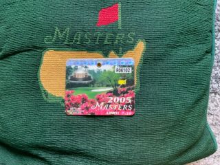 2005 Masters Badge Ticket Augusta National Golf Pga Tiger Woods Wins Very Rare