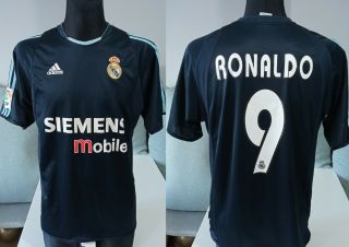 9 Ronaldo Real Madrid 2003 03 Away Football Shirt Soccer Jersey Adidas M Men
