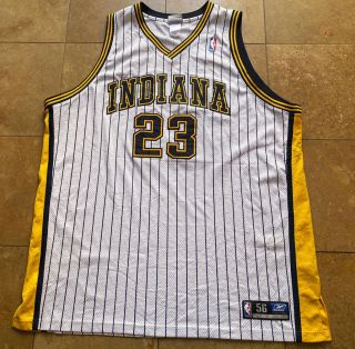 Vintage Reebok Authentic Metta World Peace Ron Artest Indiana Pacers Jersey 56