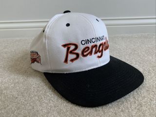 Vintage 90s Cincinnati Bengals Sports Specialties Sl Script Snapback Hat Cap Nfl