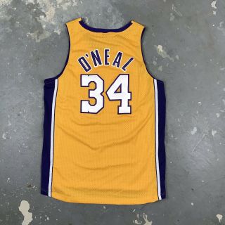 Vintage Nike NBA Lakers Shaq Shaquille O’Neal 34 Jersey Swingman XL Stitch 2