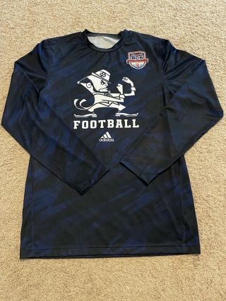 Notre Dame Irish Football Adidas Team Issued Shirt Bcs Championship Size Large