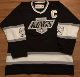 Wayne Gretzky Los Angeles Kings Ccm Black 90’s Jersey.  Size Xl