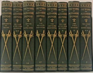 1910 The Of Alexandre Dumas 8 Book Set P.  F.  Collier 2,  3,  5,  6,  14,  16,  17