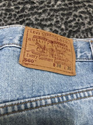 Vintage Levi’s 560 Mens Jeans TAG 38x30 FIT 38x30 USA Made Loose comfort EUC 2