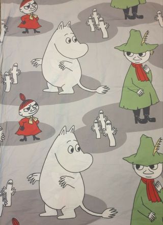 Vintage Moomin Cotton Duvet Cover Finlayson Size 155x115 Cm / 61 X 45,  3 Inches