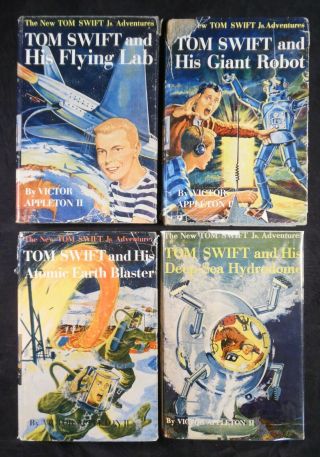Tom Swift Jr.  Adventures By Victor Appleton Ii 4 Titles Nos.  1,  4 5,  &11 In Djs