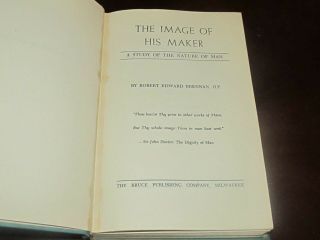 The Image of Man: Study of the Nature of Man Robert Brennan 1948 Catholic Book 3