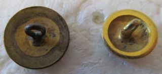 2 VINTAGE SMALL METAL BUTTONS - CORSTORPHINE G C AND ABERDEEN G C BOTH GOLD COLOR 2